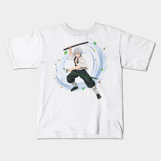 Wind Sword Master Kids T-Shirt by Zapt Art